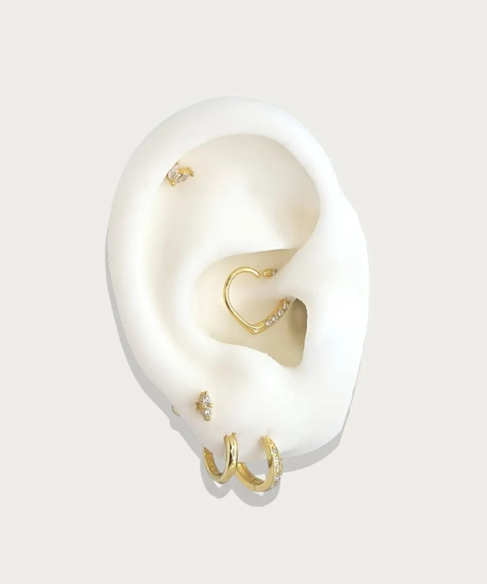 piercing oreille anneau coeur composition 3
