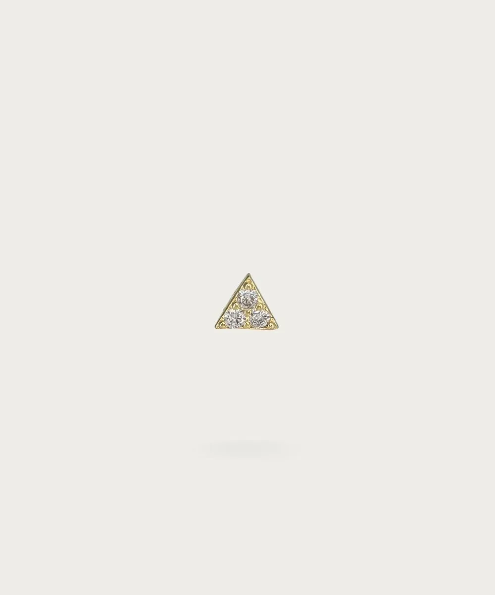 piercing oreille triangle dore 2 3