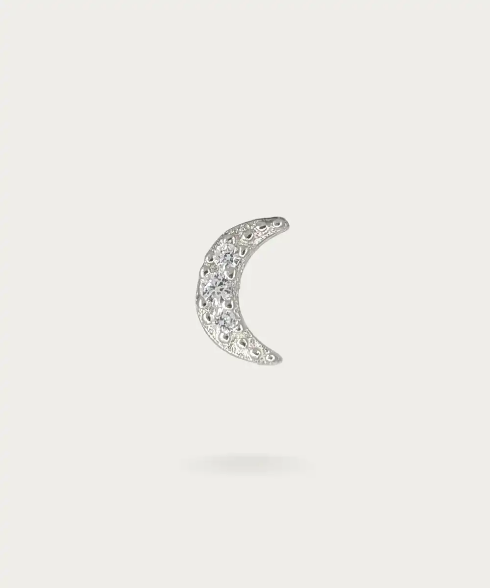 Angele piercing helix lune argent face