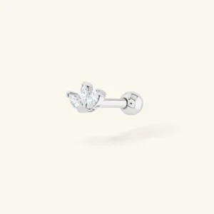Anah - piercing tragus argent fleur