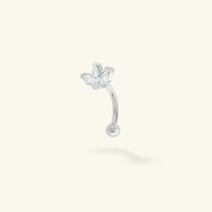 Eugenie - piercing rook avec petits strass