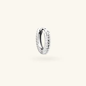 Abby - bijou rook plaqué rhodium - Abby couleur argent - 6mm