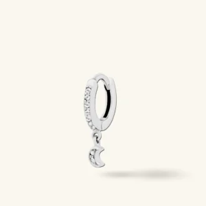 Luna - piercing anneau lune couleur argent - Luna couleur argent - 10mm