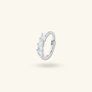 Riley - piercing conch anneau strass argenté - Riley couleur argent - 10mm