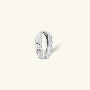 Nova - piercing cristal couleur argent - Nova couleur argent - 6mm