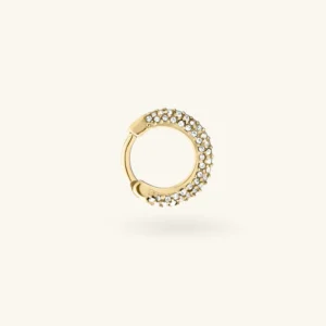 Celenie - piercing daith doré avec strass