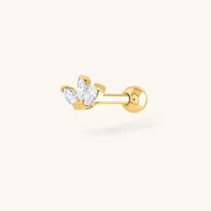 Anah - piercing lobe fleur de lotus