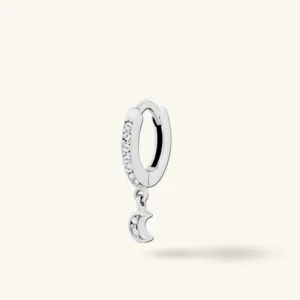 Luna - piercing snug lune couleur argent - Luna couleur argent - 6mm