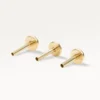 Barres de labret dorées de différentes longueurs, adaptées aux piercings variés