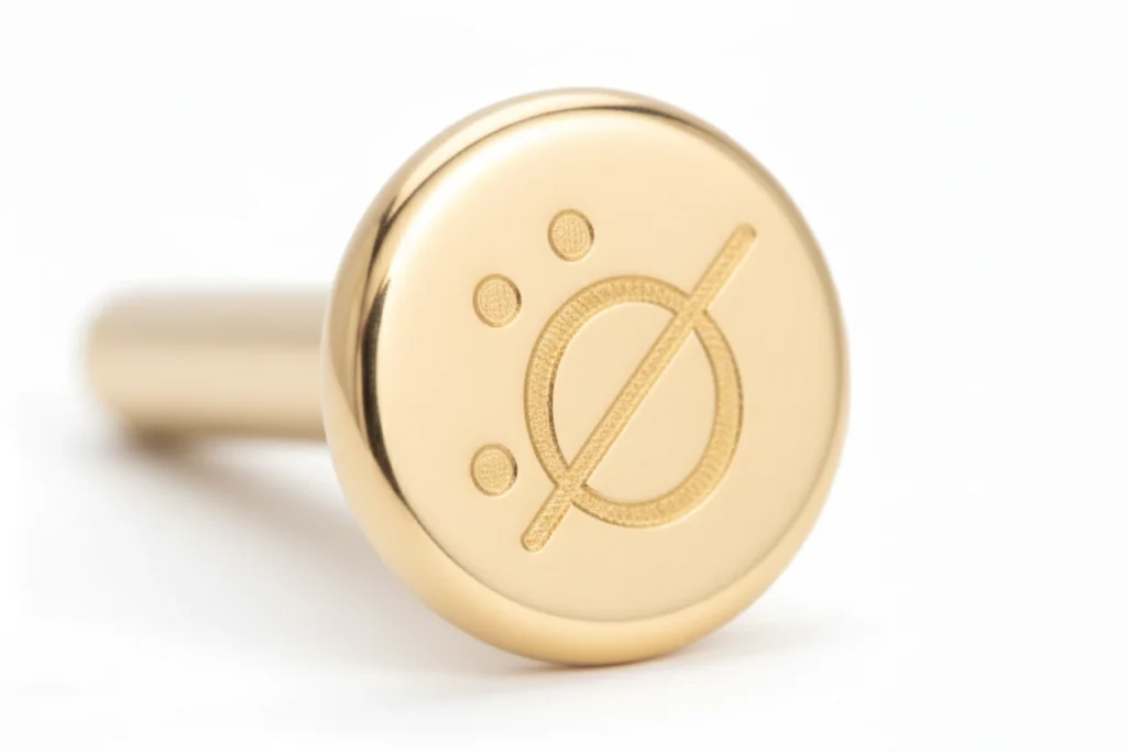 Barre de labret dorée avec système sans pas de vis, design pratique et sécurisé