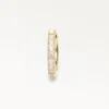 Boucle d’oreille anneau en or ornée de strass brillants, bijou lumineux et chic
