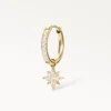 Boucle d’oreille étoile dorée avec zircons – pendentif lumineux