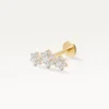 Piercing doré motif constellation florale serti de multiples zircons scintillants