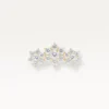 Bijou constellation florale en or, orné de zircons brillants formant un motif délicat