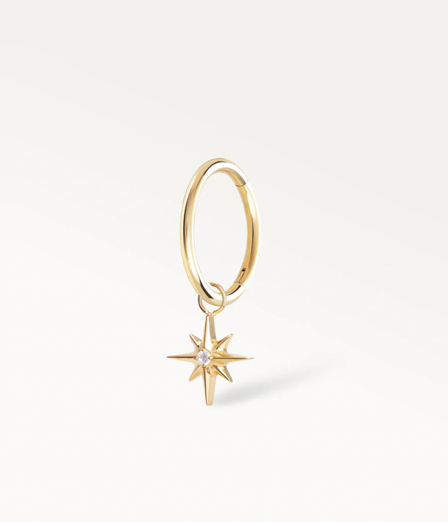 Anneau Piercing avec Charms en Titane | Solstice Bijoux
