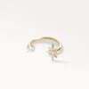 Piercing anneau doré orné d’une étoile sertie de zircons, bijou raffiné et lumineux