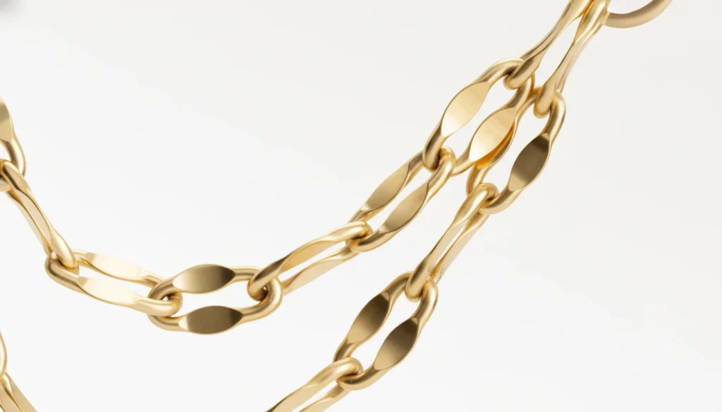 Piercing chaîne en titane doré ASTM F136, bijou hypoallergénique et raffiné