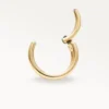 Piercing conch double anneau doré – vue ouverte du bijou