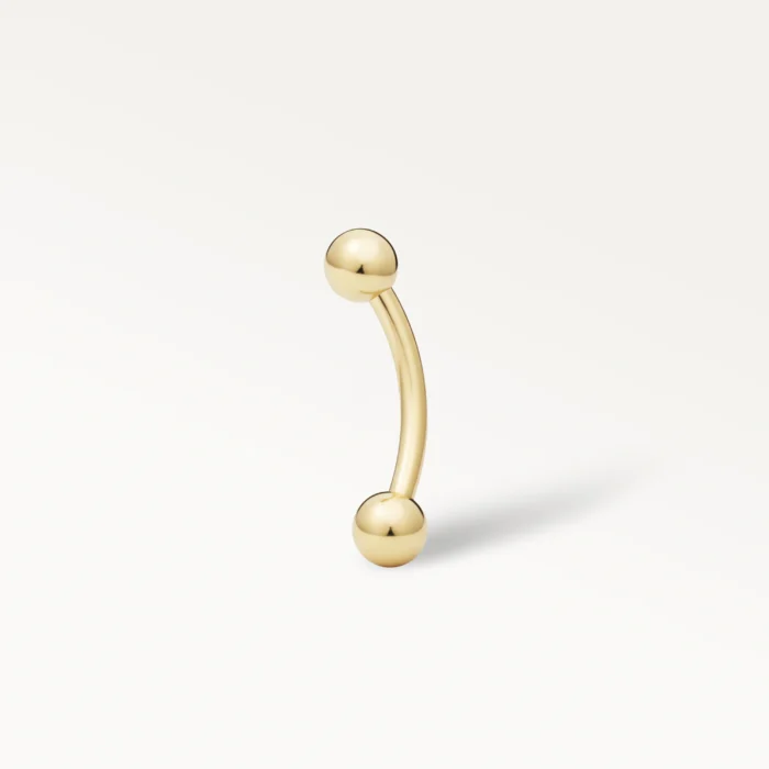 Piercing de surface oreille doré – banane simple
