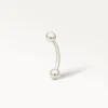 Piercing de surface oreille argenté – design minimaliste