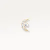 Piercing lune en or Evergold serti de zircons brillants