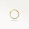 Piercing septum doré orné de strass scintillants, design raffiné et lumineux
