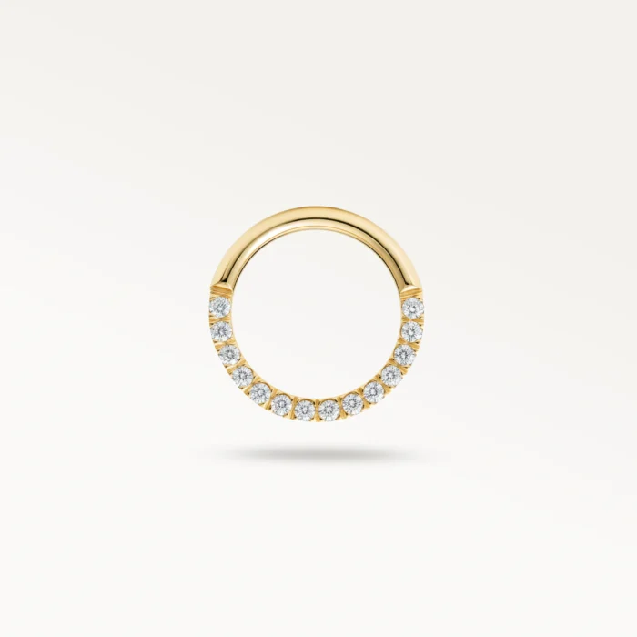 Piercing septum doré orné de strass scintillants, design raffiné et lumineux