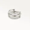 piercing triple anneau argent