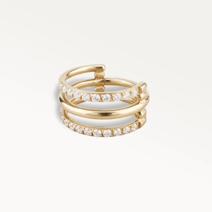 piercing triple anneau or